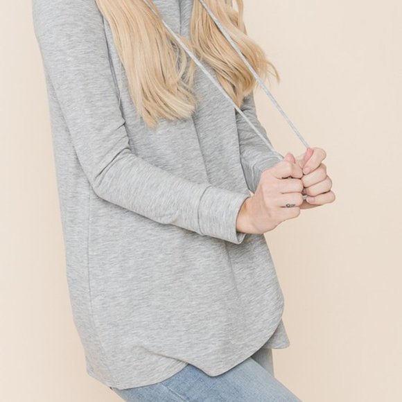 NWT Vanilla Bay Gray Tulip Hoodie Sweatshirt - Picture 4 of 5